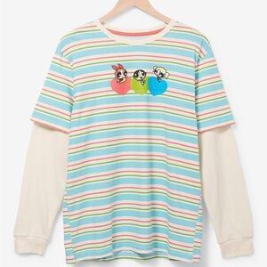 Women’s Powerpuff girls long sleeve colorful stripes design